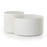 Product Image 15 for Meza White Round Nesting Drum Coffee Tables from Four Hands