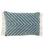 Product Image 3 for Odessa Chevron Blue/ Ivory Indoor/ Outdoor Lumbar Pillow from Jaipur 