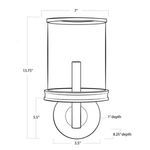 Product Image 4 for Adria Natural Brass Cylinder Glass Wall Sconce from Regina Andrew Design