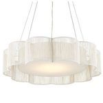 Product Image 1 for Ancroft White Scalloped Paper Twine Chandelier from Currey & Company