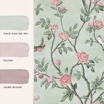 Product Image 4 for Laura Ashley Eglantine Eau de Nil Botanical, Birds & Branches Wallpaper from Graham & Brown