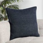 Product Image 2 for Blanche Solid Dark Blue Pillow from Jaipur