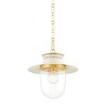 Product Image 1 for Nori Small Aged Brass Lantern Style Pendant Light from Mitzi