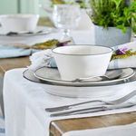 Product Image 2 for Beja Ceramic Stoneware Bowl, Set of 6 - White & Blue from Costa Nova