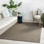 Product Image 5 for Iver Indoor / Outdoor Solid Gray / Taupe Area Rug from Jaipur
