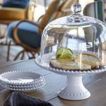 Product Image 2 for Pearl 9'' Scalloped Ceramic Stoneware Stand - White from Costa Nova