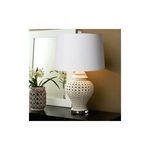 Product Image 4 for White Lattice Ginger Jar Lamp from Legend of Asia