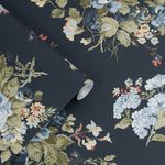 Product Image 1 for Laura Ashley Rosemore Midnight Seaspray Floral Wallpaper from Graham & Brown