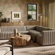 Product Image 12 for Augustine 105" 3-Piece Textured Orly Natural Upholstery Sectional from Four Hands