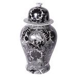 Product Image 3 for Black Temple Jar W/ Dragon & Floral Motif from Legend of Asia