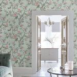 Product Image 2 for Laura Ashley Eglantine Eau de Nil Botanical, Birds & Branches Wallpaper from Graham & Brown