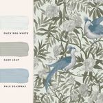 Product Image 4 for Laura Ashley Osterley Sage Botanicals & Birds Wallpaper from Graham & Brown