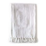 Product Image 1 for Montauk Linen King Blanket - White from Pom Pom at Home