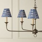 Product Image 4 for Block-Print Navy Pleated Chandelier Shade from Currey & Company