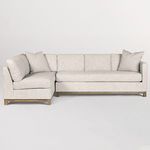 Product Image 1 for Clayton Alabaster Polyester Performance Fabric Sectional from Alder & Tweed