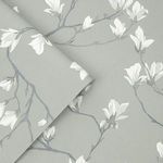 Product Image 2 for Laura Ashley Magnolia Grove Slate Wallpaper from Graham & Brown