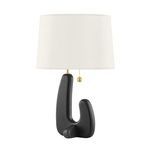 Product Image 1 for Regina 1-Light Modern Abstract Black Stone Table Lamp from Mitzi