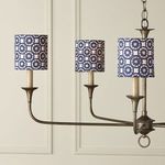 Product Image 4 for Block-Print Navy Multi Drum Chandelier Shade from Currey & Company