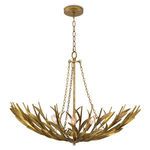 Product Image 1 for River Reed Basin Antique Gold Leaf Large Chandelier from Regina Andrew Design
