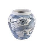 Product Image 4 for Blue & White Porcelain Twisted Flower Open Top Jar from Legend of Asia