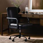 Product Image 2 for Lacey Black Leather Desk Chair - Sonoma Black from Four Hands