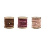 Product Image 1 for Jolie 10 Yard Wood Spool Velvet Ribbon, Set of 3 from Creative Co-Op
