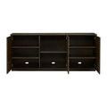 Product Image 17 for Kendall Dark Brown Oak Geometric Credenza from Currey & Company