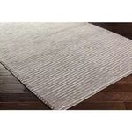 Product Image 3 for Felix Grey / Cream Striped Felted Wool Rug from Surya