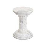 Product Image 2 for Cyprus Veined White Marble Solid End Table from Four Hands