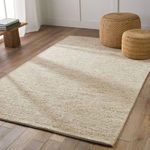 Product Image 1 for Merrow Handmade Solid Beige/ Cream Rug from Jaipur