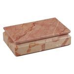 Product Image 1 for Leslie Rosa Marble Box from Currey & Company