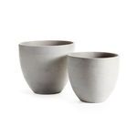 Product Image 1 for Fibrestone Malibu Tapered Pots, Set Of 2 from Napa Home And Garden