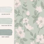 Product Image 4 for Laura Ashley Fleurir Textured Smoke Green Floral Wallpaper from Graham & Brown