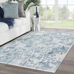 Product Image 4 for Clara Floral Silver/ Blue Rug from Jaipur