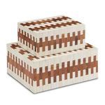 Product Image 1 for Tia Wood & Bone Box, Set of 2 from Currey & Company