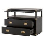 Product Image 4 for Bradley Brushed Black MDF 2-Drawer Nightstand from Essentials for Living