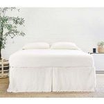 Product Image 1 for Pleated Cream Linen Queen Bed Skirt from Pom Pom at Home