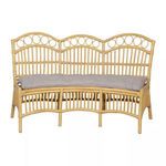 Product Image 1 for Three Seat Rattan Bench With Cushion from Elk Home