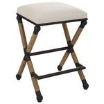 Product Image 4 for Firth Rustic Oatmeal Counter Stool from Uttermost