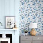 Product Image 2 for Laura Ashley Rambling Rector Blue Sky Floral Wallpaper from Graham & Brown
