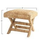 Product Image 3 for Shoreline Wood Ottoman Stool from Creative Co-Op