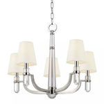 Product Image 1 for Dayton 5 Light Chandelier W/White Shade from Hudson Valley