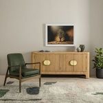 Product Image 25 for Braden Wood-Framed Green Leather Accent Chair from Four Hands