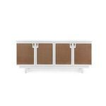 Product Image 8 for Grant Collection White 4-Door Cabinet with Hessian Panels from Villa & House