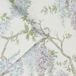 Product Image 2 for Laura Ashley Wisteria Garden Pale Iris Wallpaper from Graham & Brown