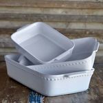 Product Image 2 for Pearl 15'' Scalloped Ceramic Stoneware Rectangle Baker - White from Costa Nova