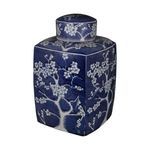 Product Image 5 for Blue & White Square Tea Jar Plum Motif from Legend of Asia