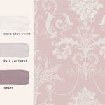 Product Image 4 for Laura Ashley Josette Amethyst Damask Wallpaper from Graham & Brown