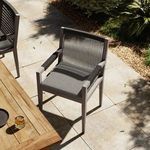 Product Image 9 for Sherwood Grey Wooden Outdoor Dining Armchair with Charcoal Cushion from Four Hands