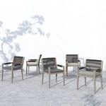 Product Image 11 for Sherwood Grey Wooden Outdoor Dining Armchair with Charcoal Cushion from Four Hands